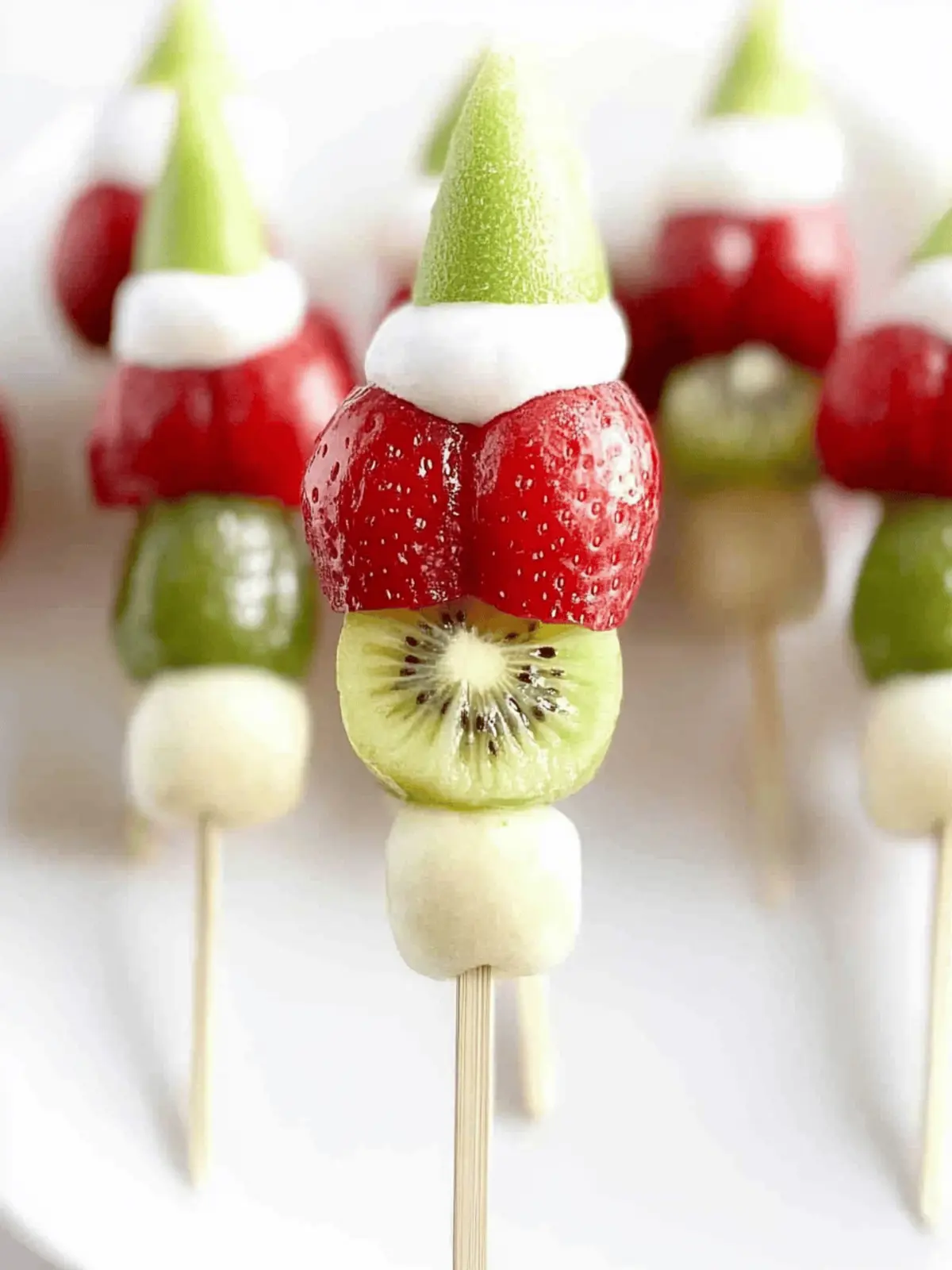 Grinch Fruit Kabobs