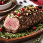 Cranberry Cream Cheese Stuffed Flank Steak