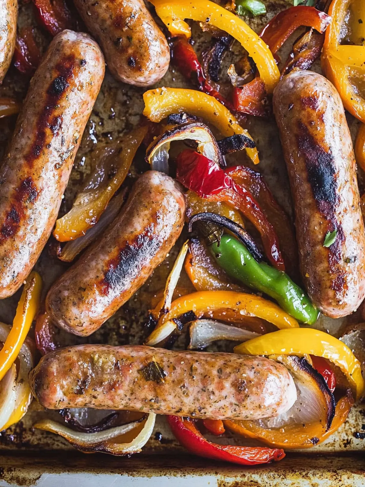 Sheet Pan Peppers and Brats