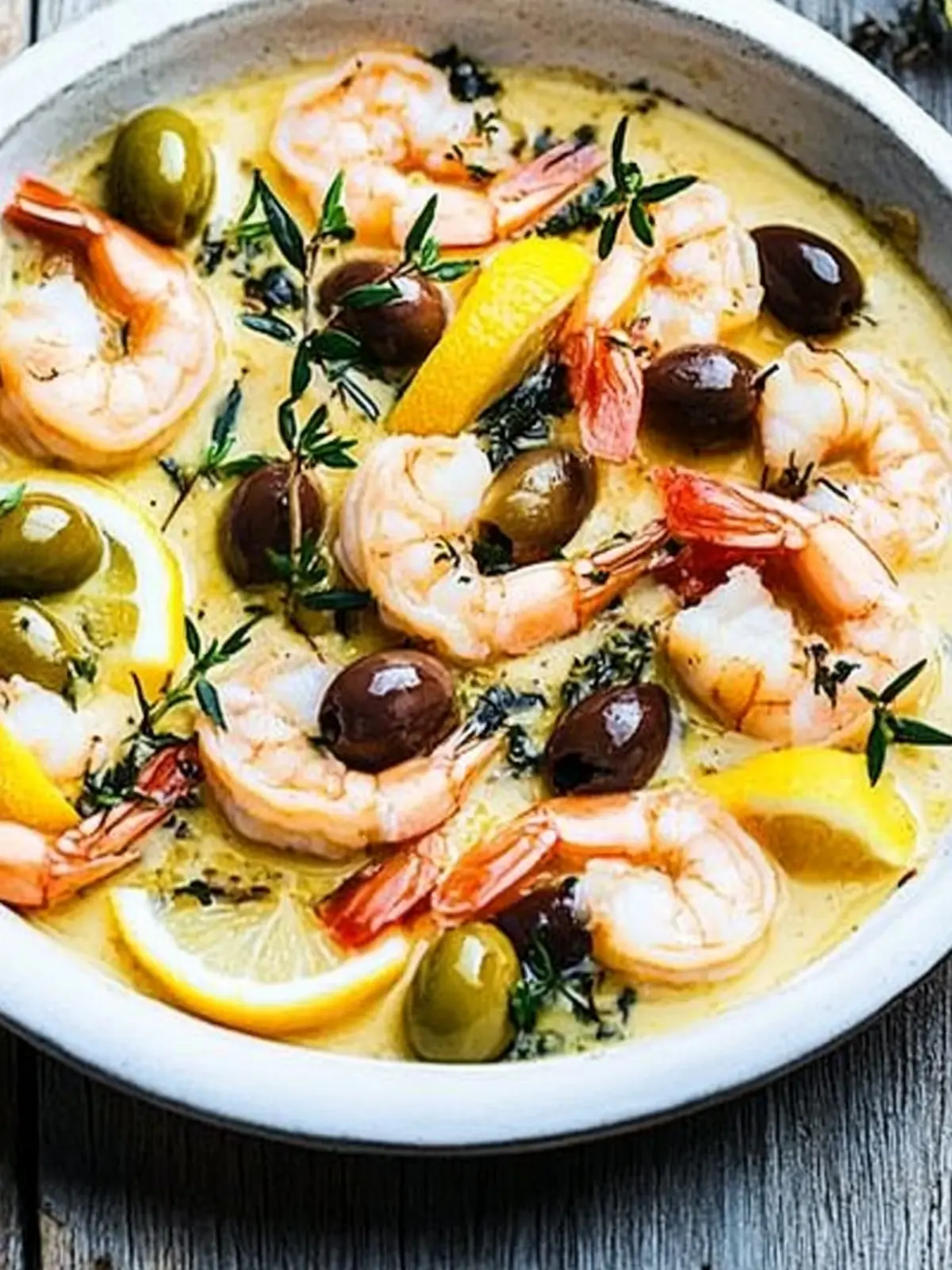 Savory Shrimp in Lemon Sauce with Olives for a Quick Dinner 3 Shrimp in Lemon Sauce with Olives