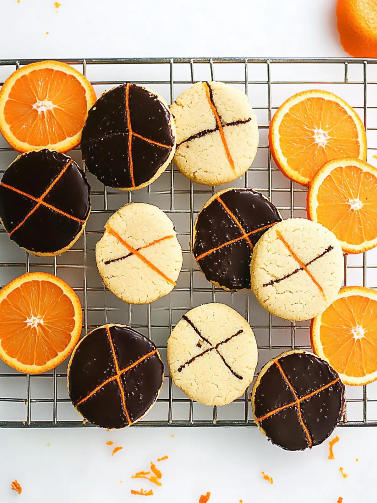 Chocolate Dipped Orange Shortbread Cookies