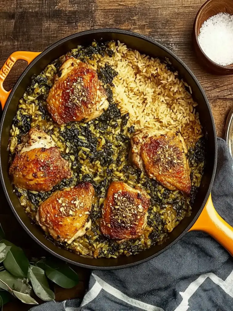 One-Pot Chicken Thighs And Potlikker Rice