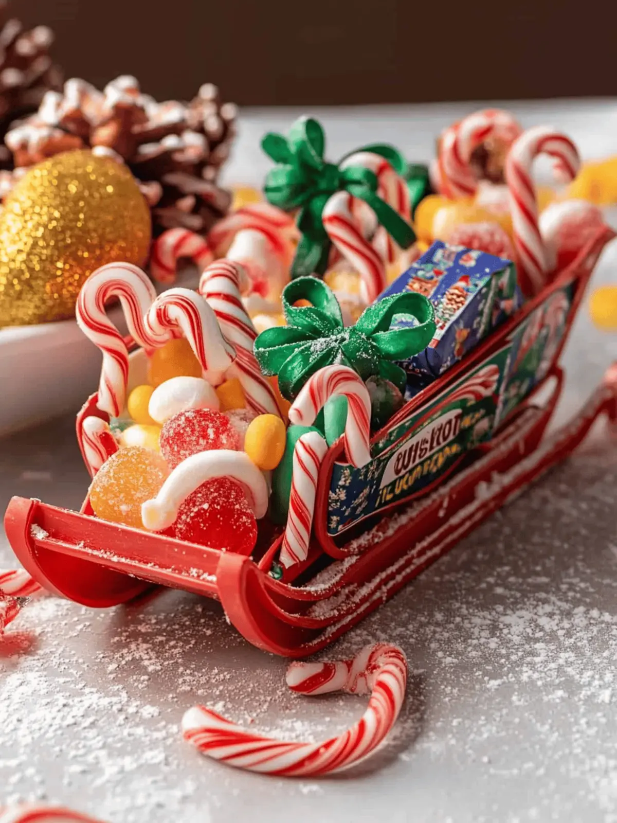 Cute Candy Sleighs – Customizable Christmas Treats Delight 3 Candy Sleighs – Cute Christmas Treat