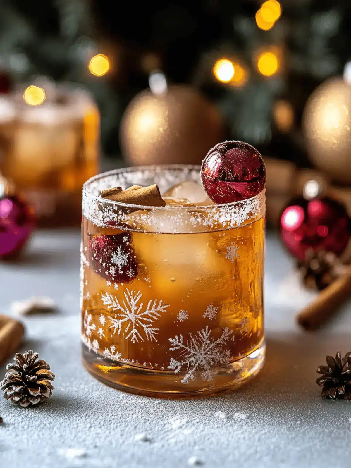 Savory Christmas Old Fashioned with Maple Cardamom Twist 4 Christmas Old Fashioned