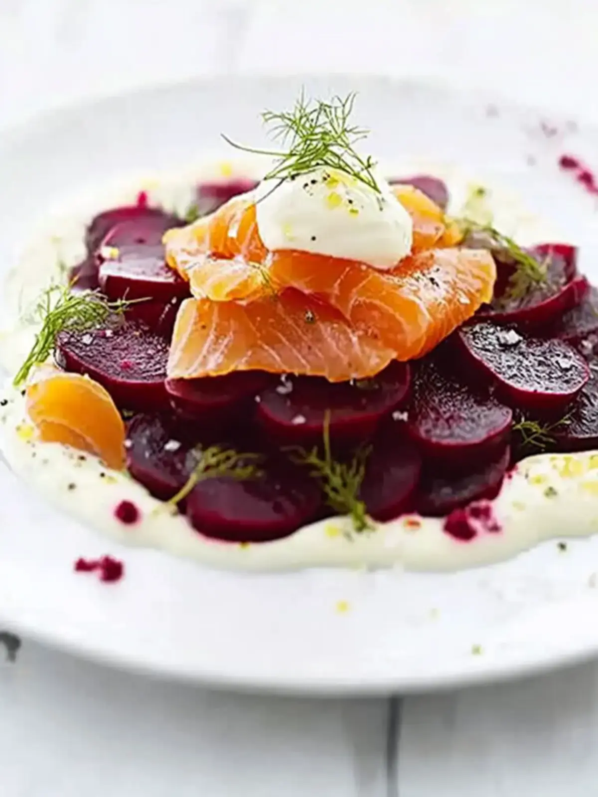 Delicious Smoked Salmon with Beetroot & Vodka Crème Fraîche 5 Smoked salmon with beetroot & vodka crème fraîche