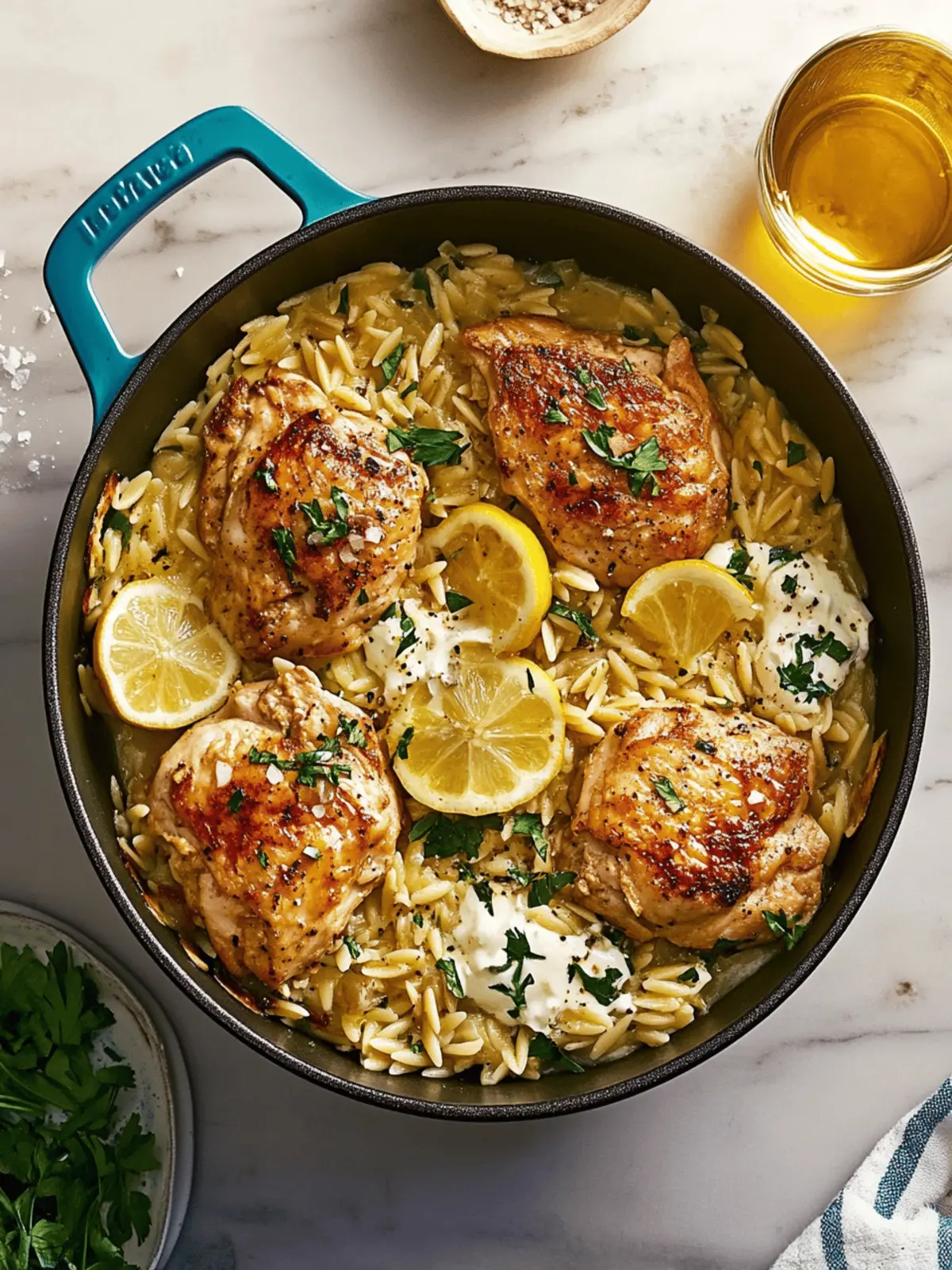 One-Pan Lemon Chicken & Orzo: Effortless Comfort Food Delight 4 One-Pan Lemon Chicken & Orzo