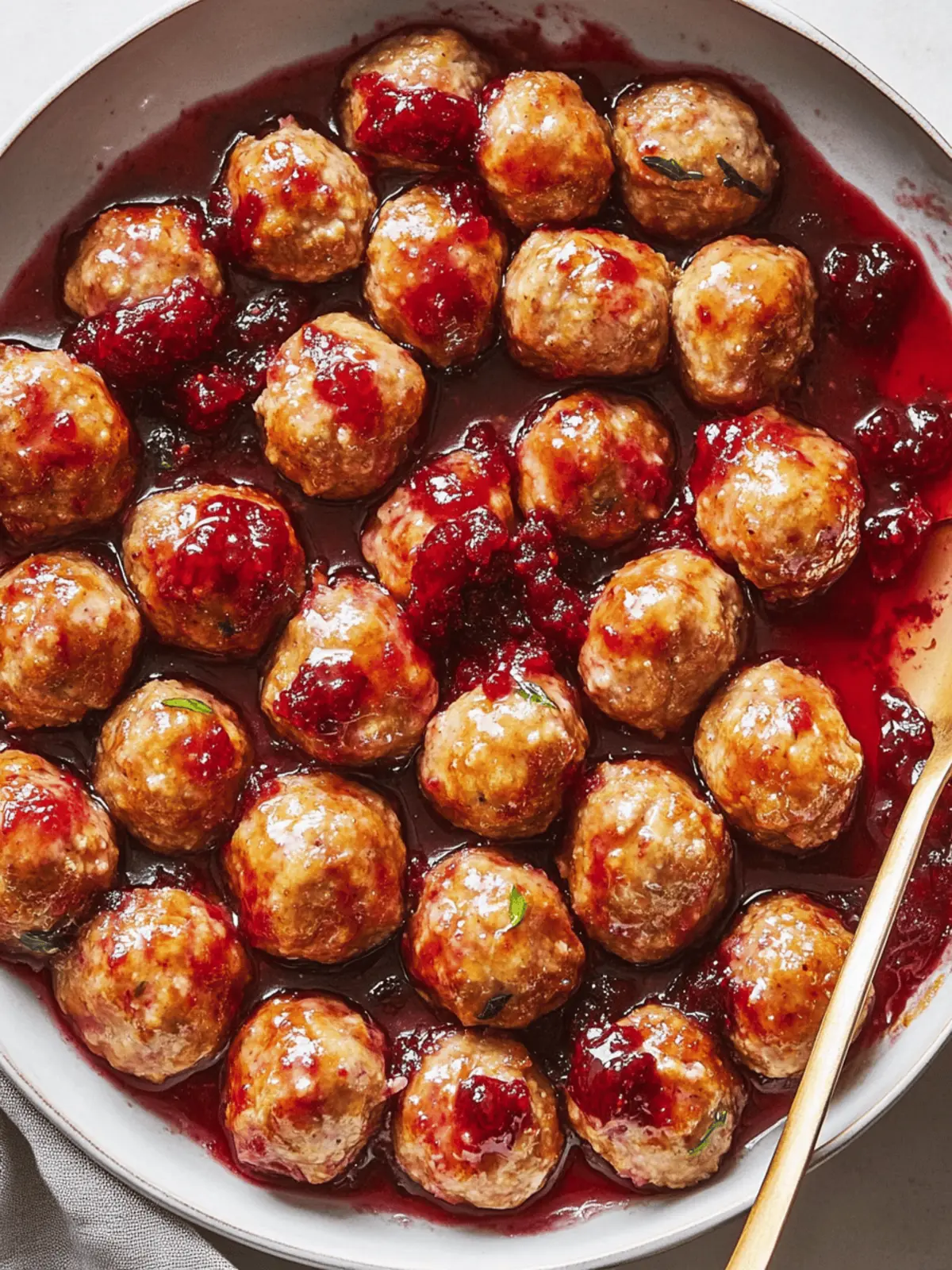 Savory Cranberry-Glazed Turkey Meatballs That's Pure Comfort 4 Cranberry-Glazed Turkey Meatballs