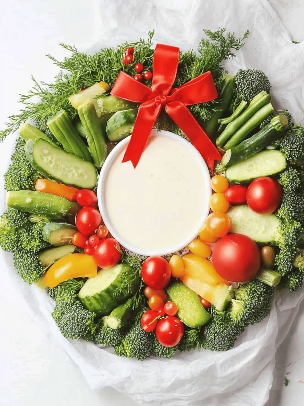 Festive Christmas Veggie Wreath: A Healthy Holiday Treat 3 Christmas Veggie Wreath