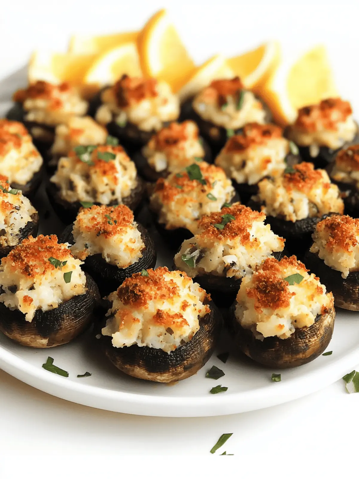 Stuffed Mushrooms with Crab