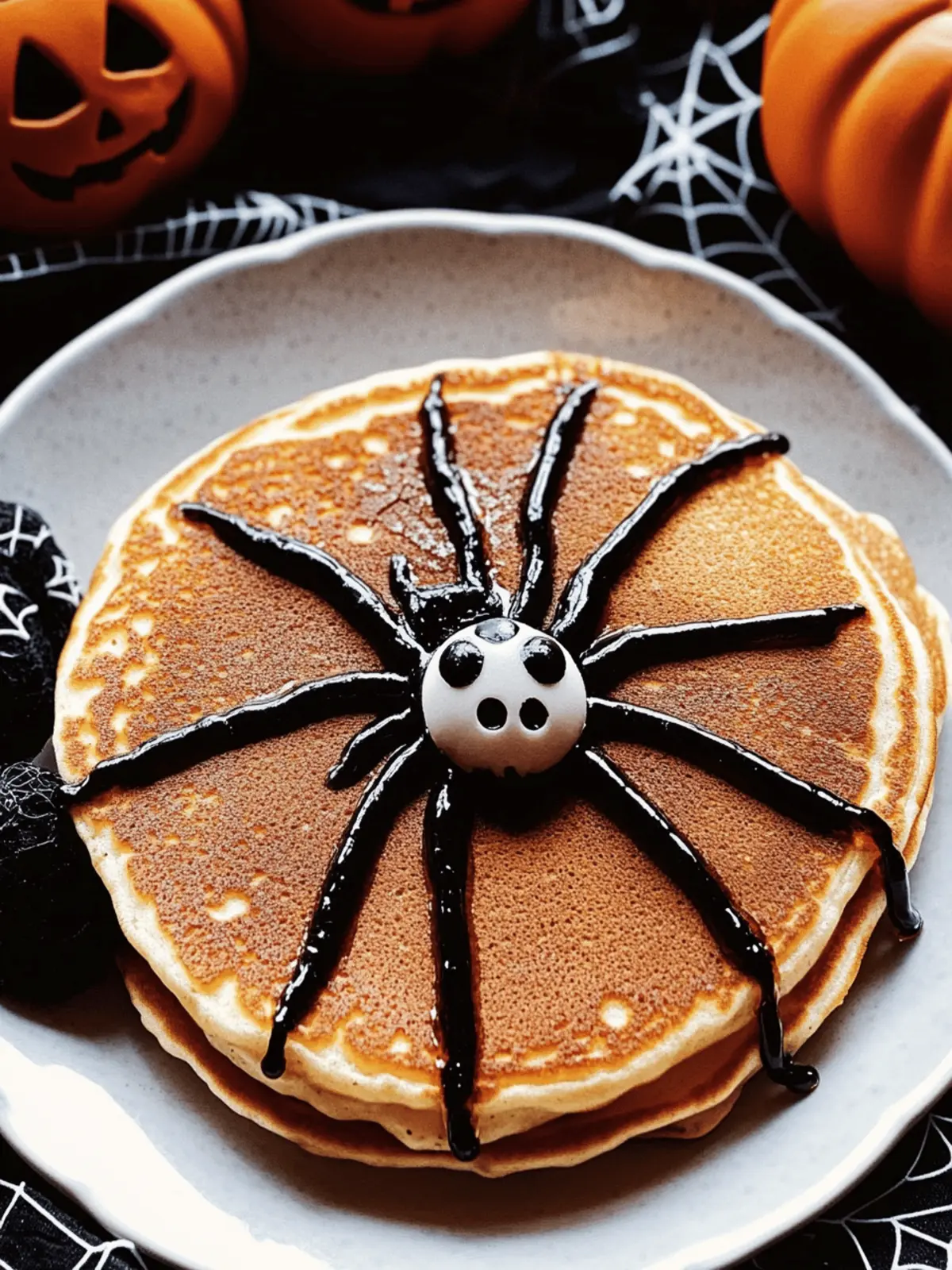 Easy Spider Pancakes – Adorable Halloween Breakfast Delight 2 Easy Spider Pancakes – Cute Halloween Breakfast Idea