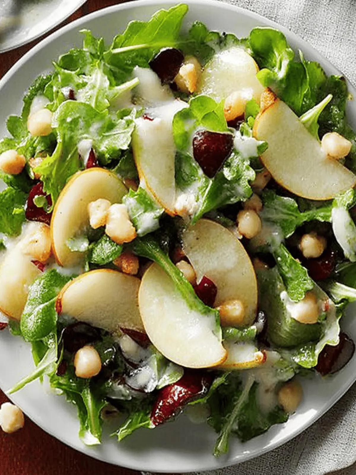 Savory Roasted Pear Salad with Honey-Cranberry Dressing 4 Roasted Pear Salad