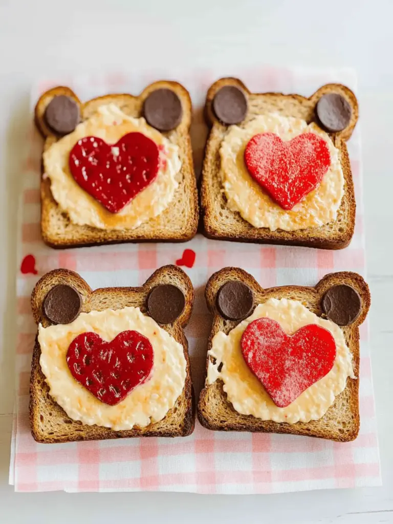 This Cute Valentine Bear Toast is a Fun Treat for Kids!
