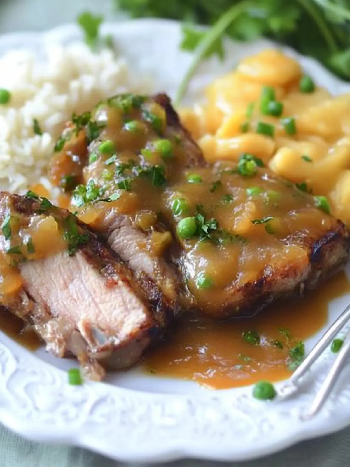Slow Cooked Peach Barbecue Smothered Pork Chops Bliss 5 Slow Cooked Peach Barbecue Smothered Pork Chops