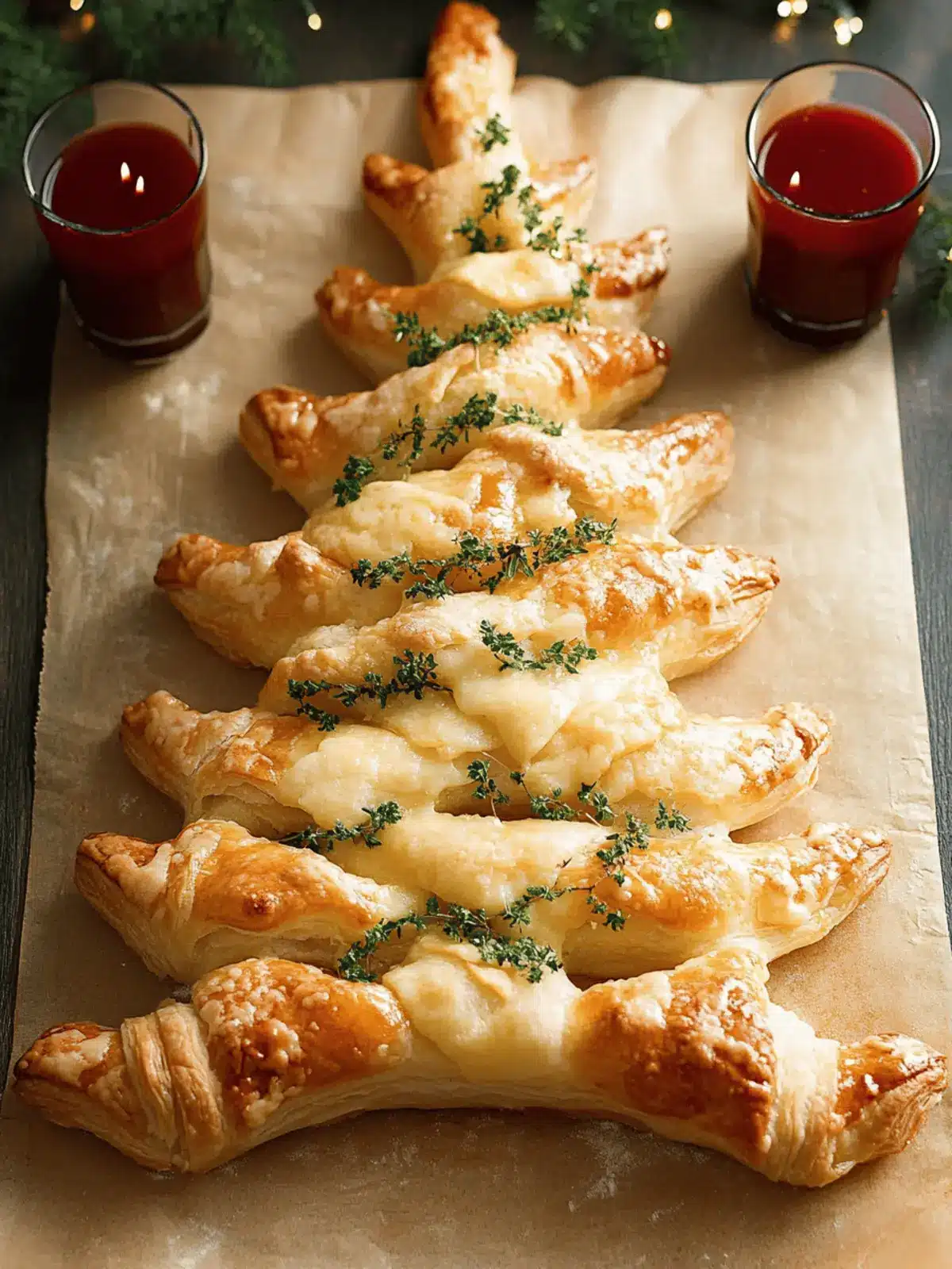 Melt-in-Your-Mouth Cheese Puff Pastry Christmas Tree Delight 3 Cheese Puff Pastry Christmas Tree