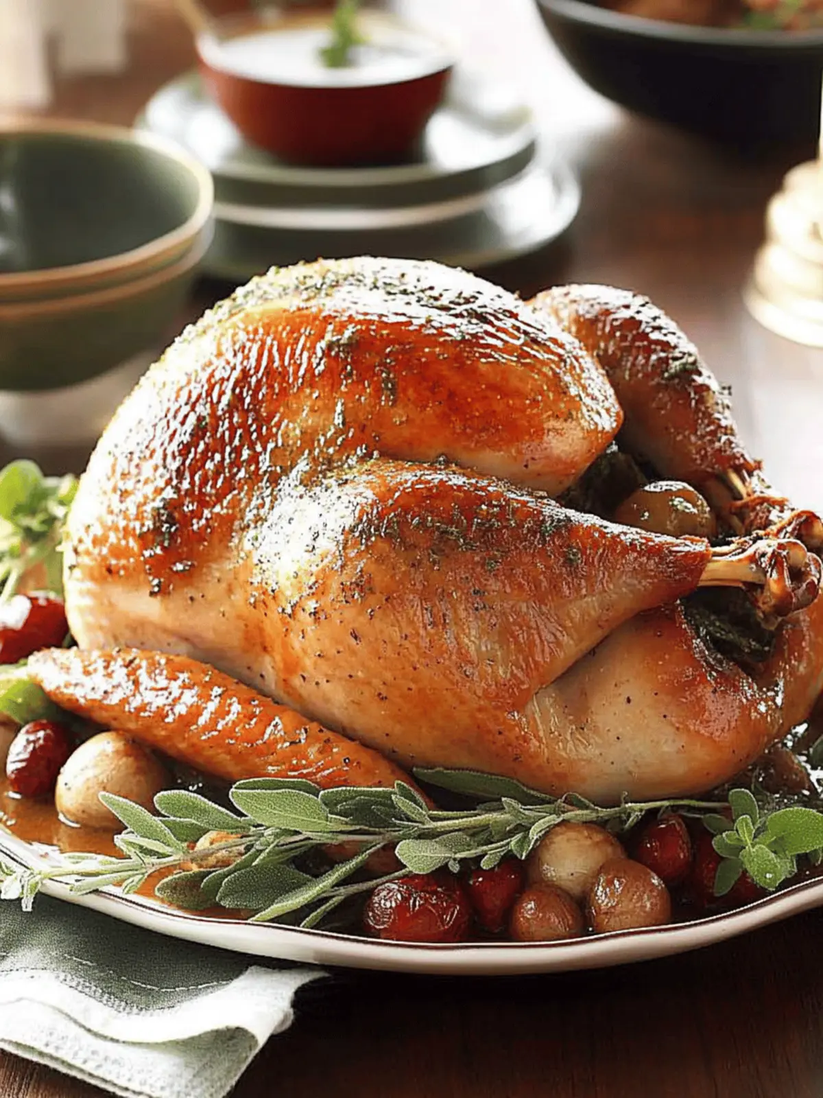 Roasted Sage Turkey with Vegetable Gravy