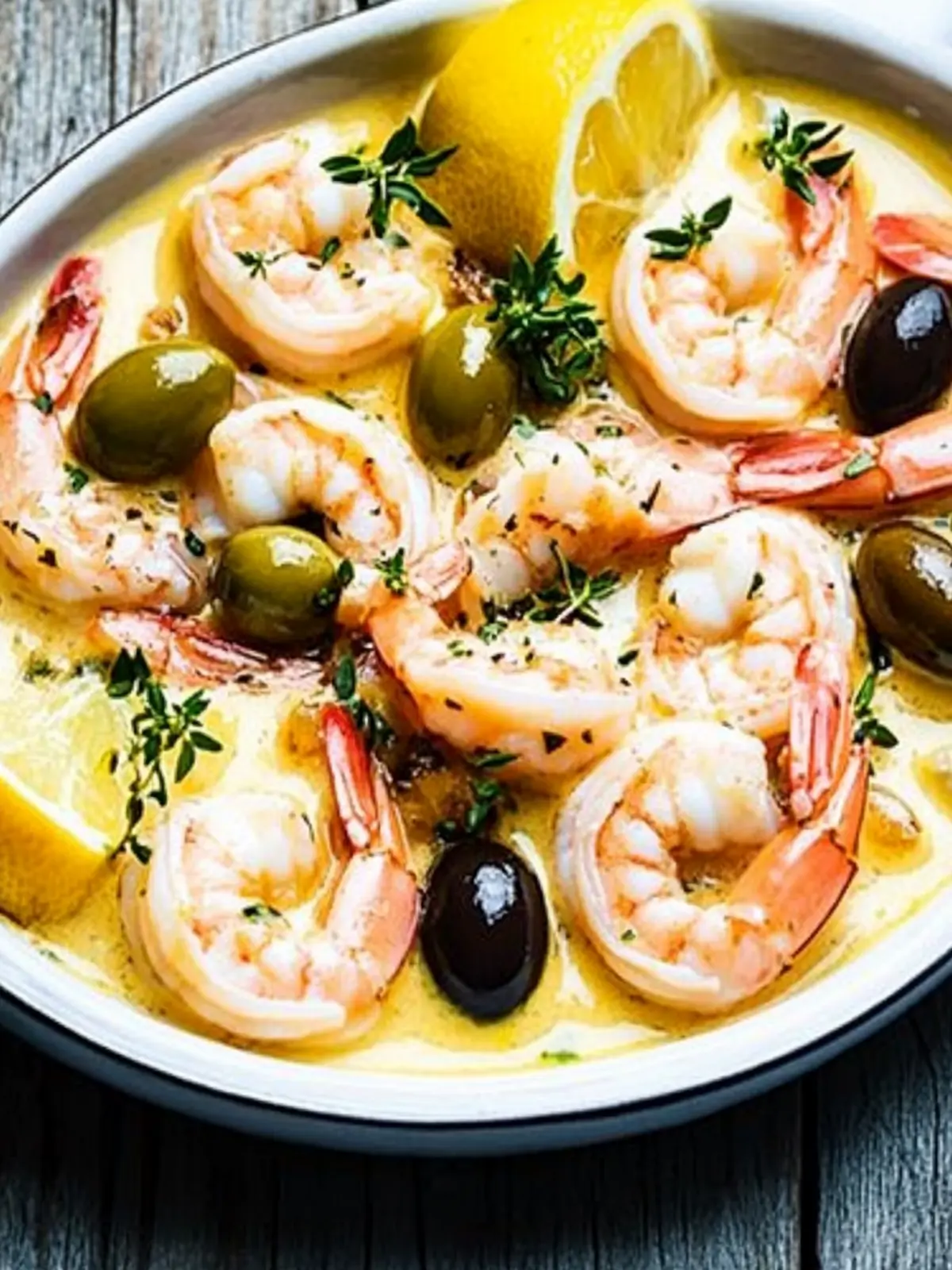 Savory Shrimp in Lemon Sauce with Olives for a Quick Dinner 5 Shrimp in Lemon Sauce with Olives