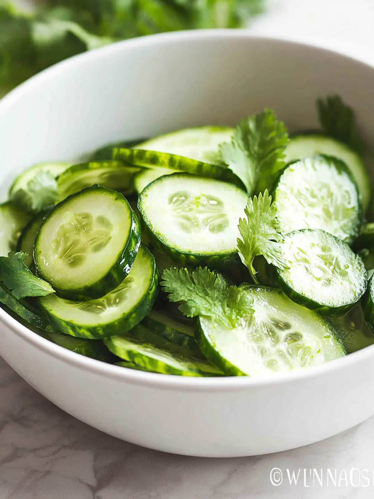 Delicious Cucumber Salad with Cilantro and Lime in 5 Minutes 5 Cucumber Salad with Cilantro and Lime