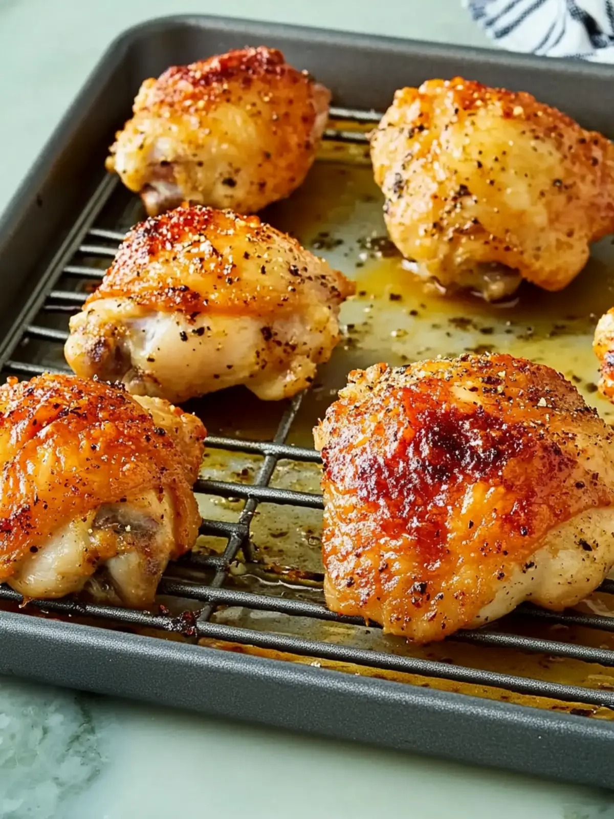 Crispy Baked Chicken Thighs: Juicy Flavor, Easy Prep! 2 Crispy Baked Chicken Thighs