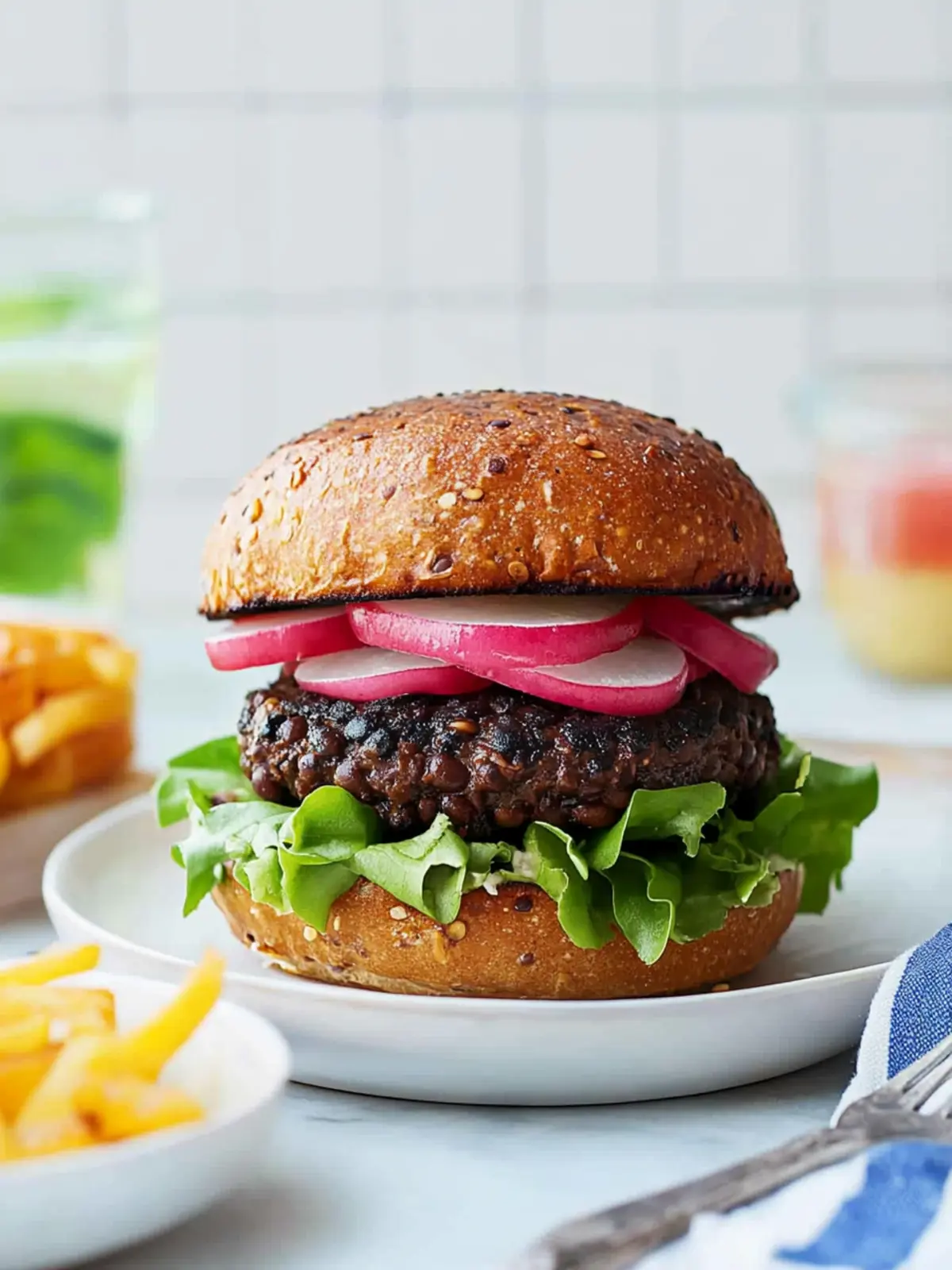 Easy Black Bean Burger Recipe bursting with Smoky Flavor 4 Easy Black Bean Burger