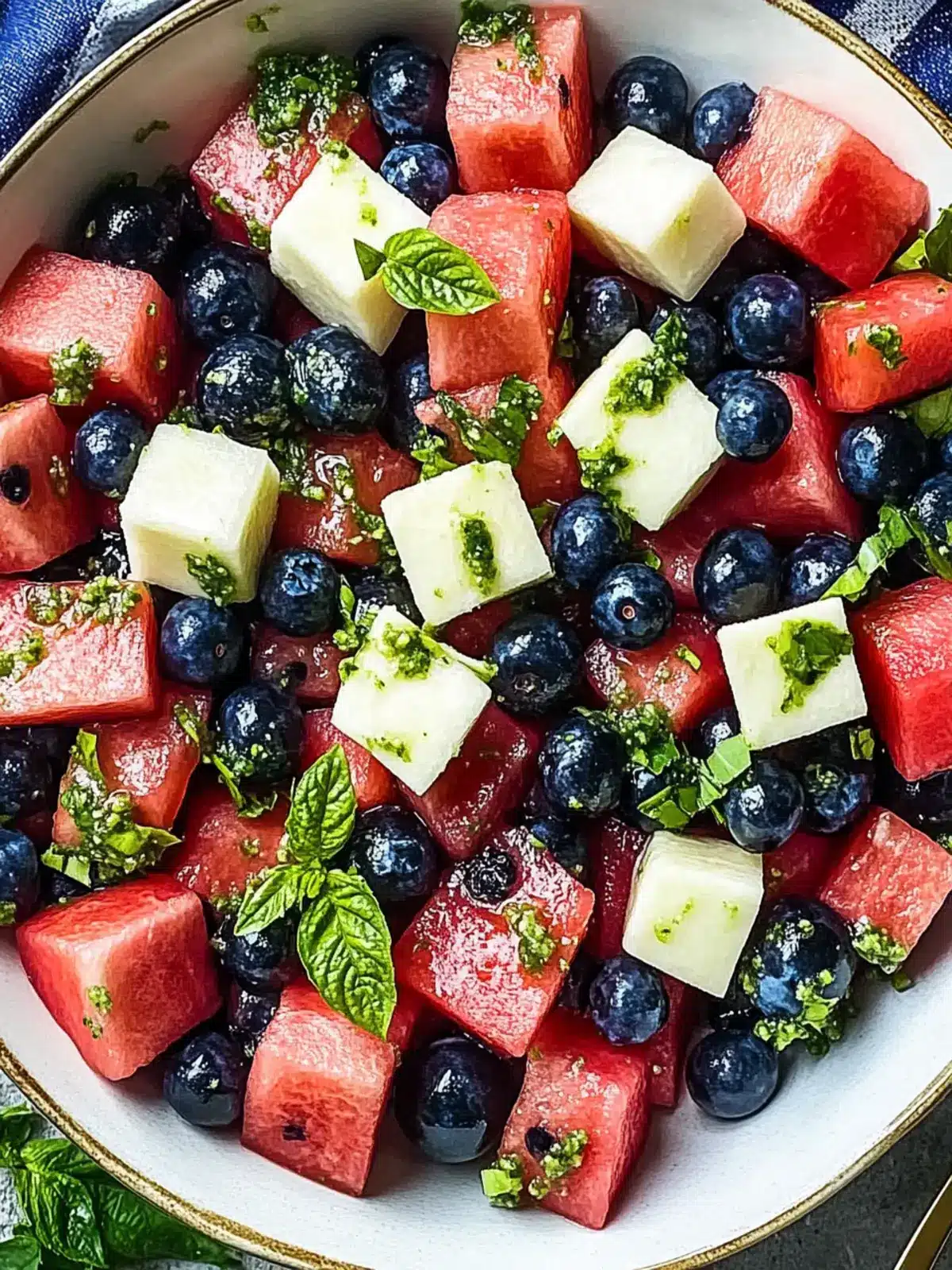 Watermelon Blueberry Salad