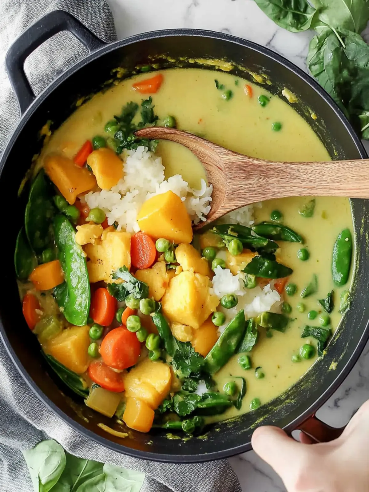 Creamy Easy Coconut Curry with Butternut Squash & Spinach 5 Easy Coconut Curry