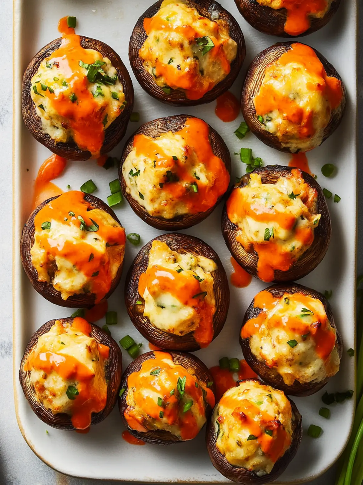 Buffalo-Stuffed Mushrooms: Irresistibly Spicy Appetizer Delight 4 Buffalo-Stuffed Mushrooms