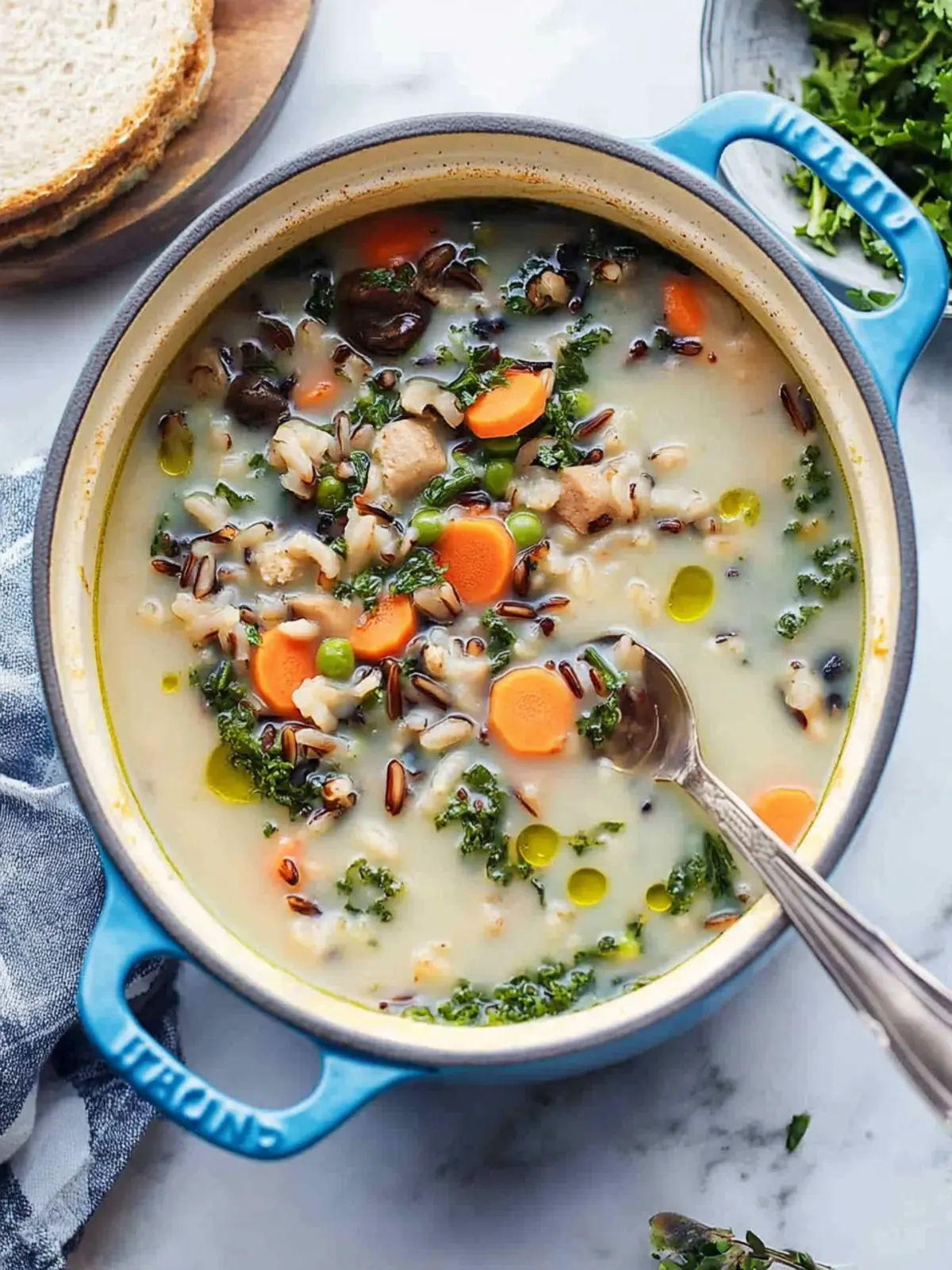 Creamy Wild Rice Soup: A Cozy Vegetarian Delight 2 Wild Rice Soup