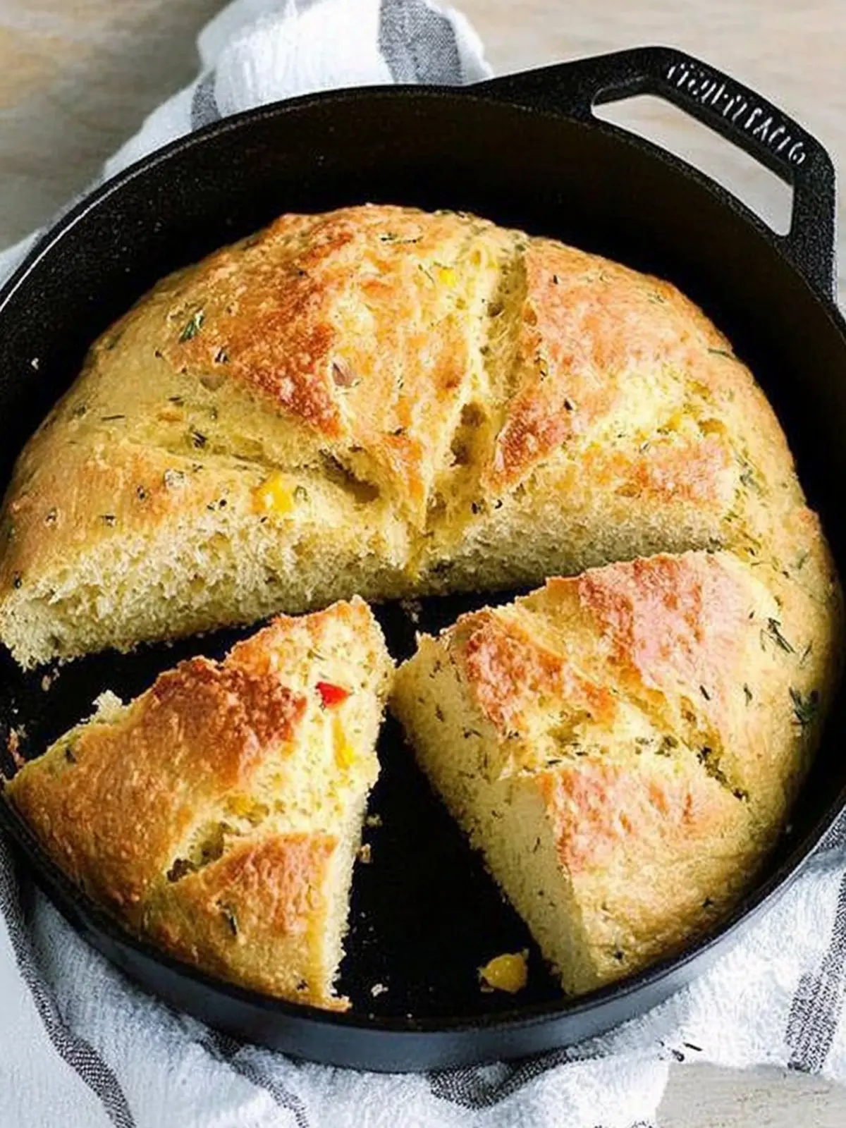 Delicious Skillet Herb Bread for Cozy Home Gatherings 4 Skillet Herb Bread