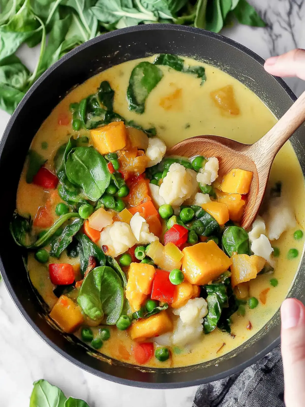 Creamy Easy Coconut Curry with Butternut Squash & Spinach 2 Easy Coconut Curry