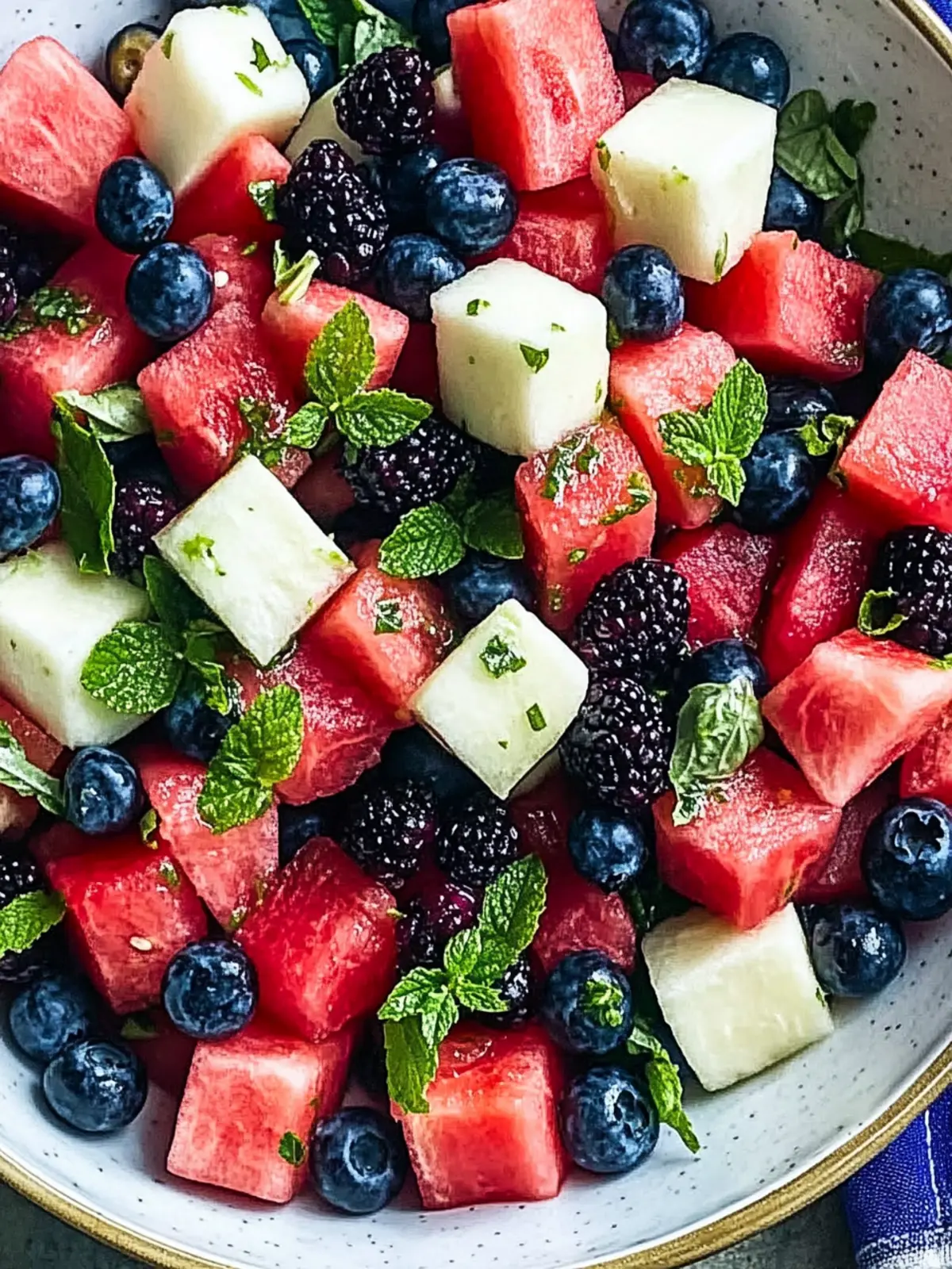 Watermelon Blueberry Salad