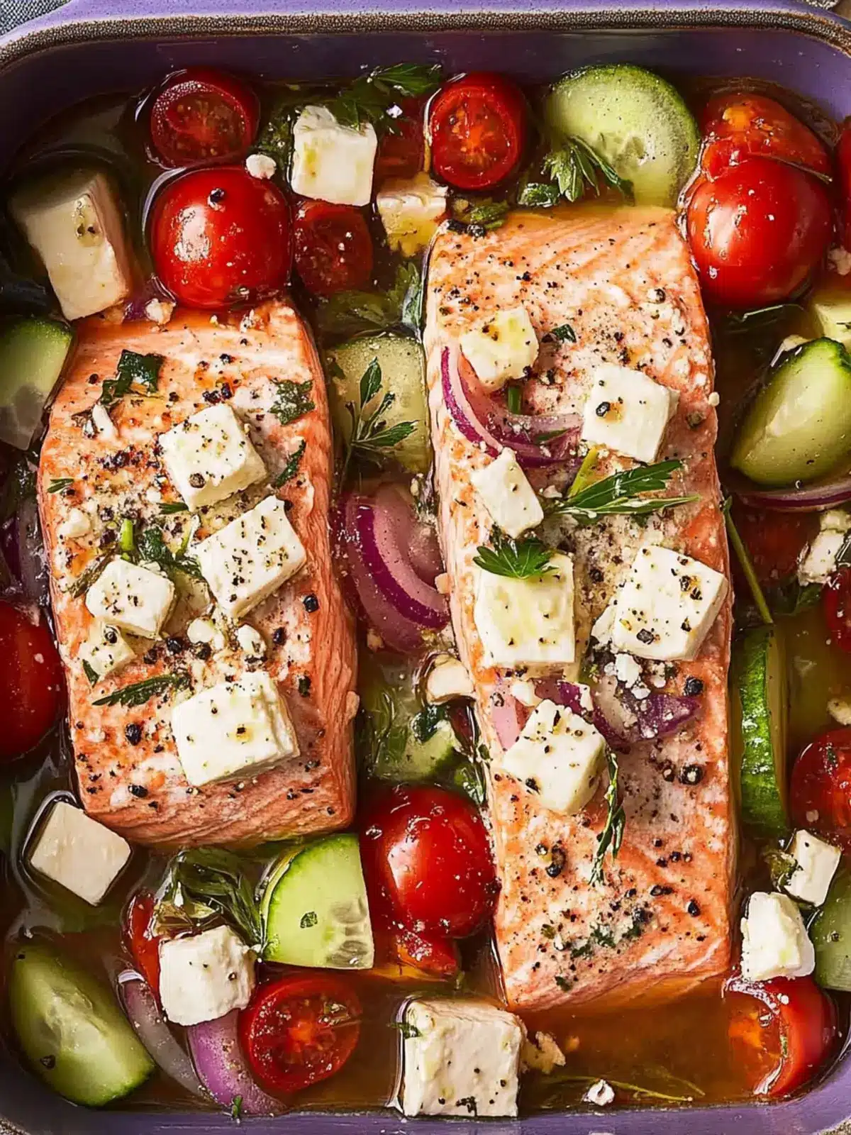 Greek Salmon Delight: Quick, Healthy, and Flavor-Packed! 5 Greek Salmon