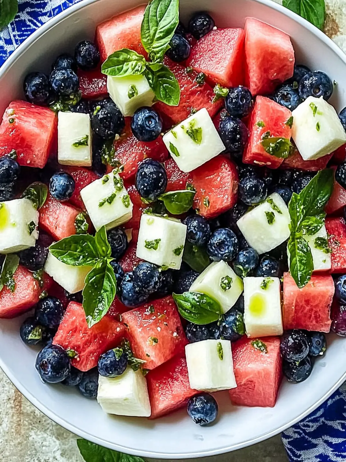 Watermelon Blueberry Salad