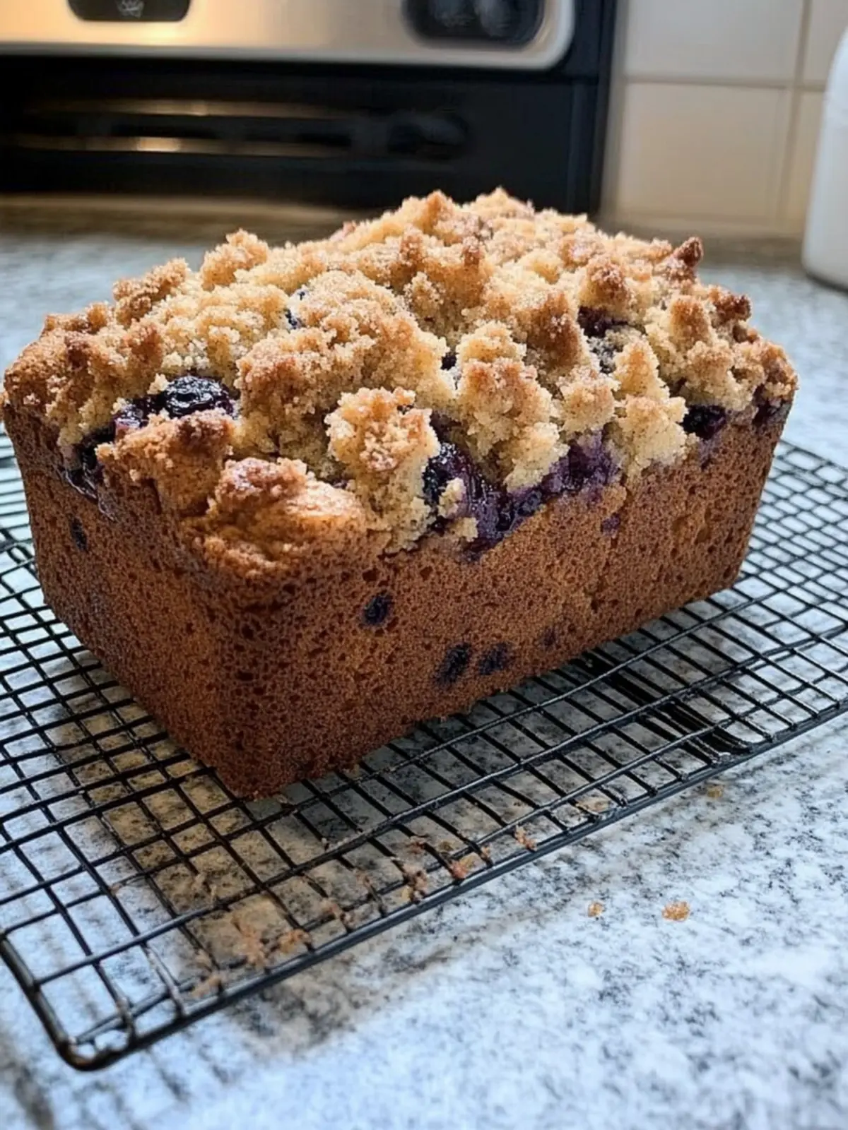 Banana Blueberry Loaf with Crunchy Streusel Topping Magic 5 Banana Blueberry Loaf (with Streusel Topping)
