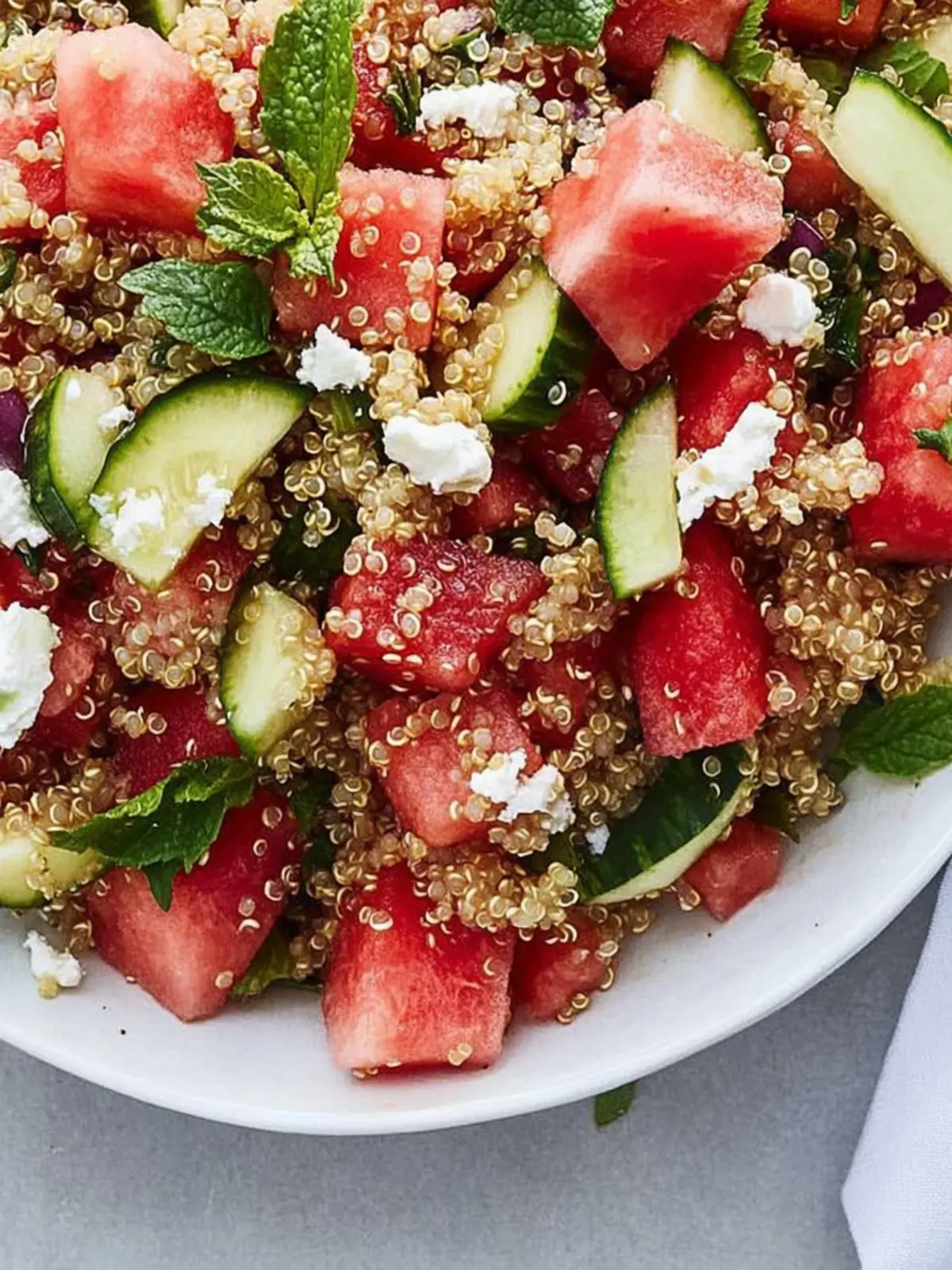 Delight in Fresh Watermelon Quinoa Salad for Summer Bliss 3 Watermelon Quinoa Salad