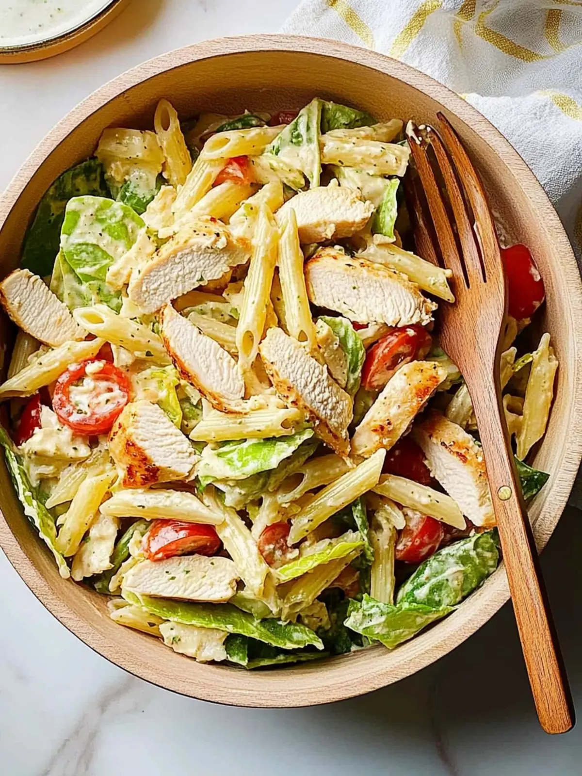 Chicken Caesar Pasta Salad: Quick, Crunchy, and Deliciously Easy 3 Chicken Caesar Pasta Salad