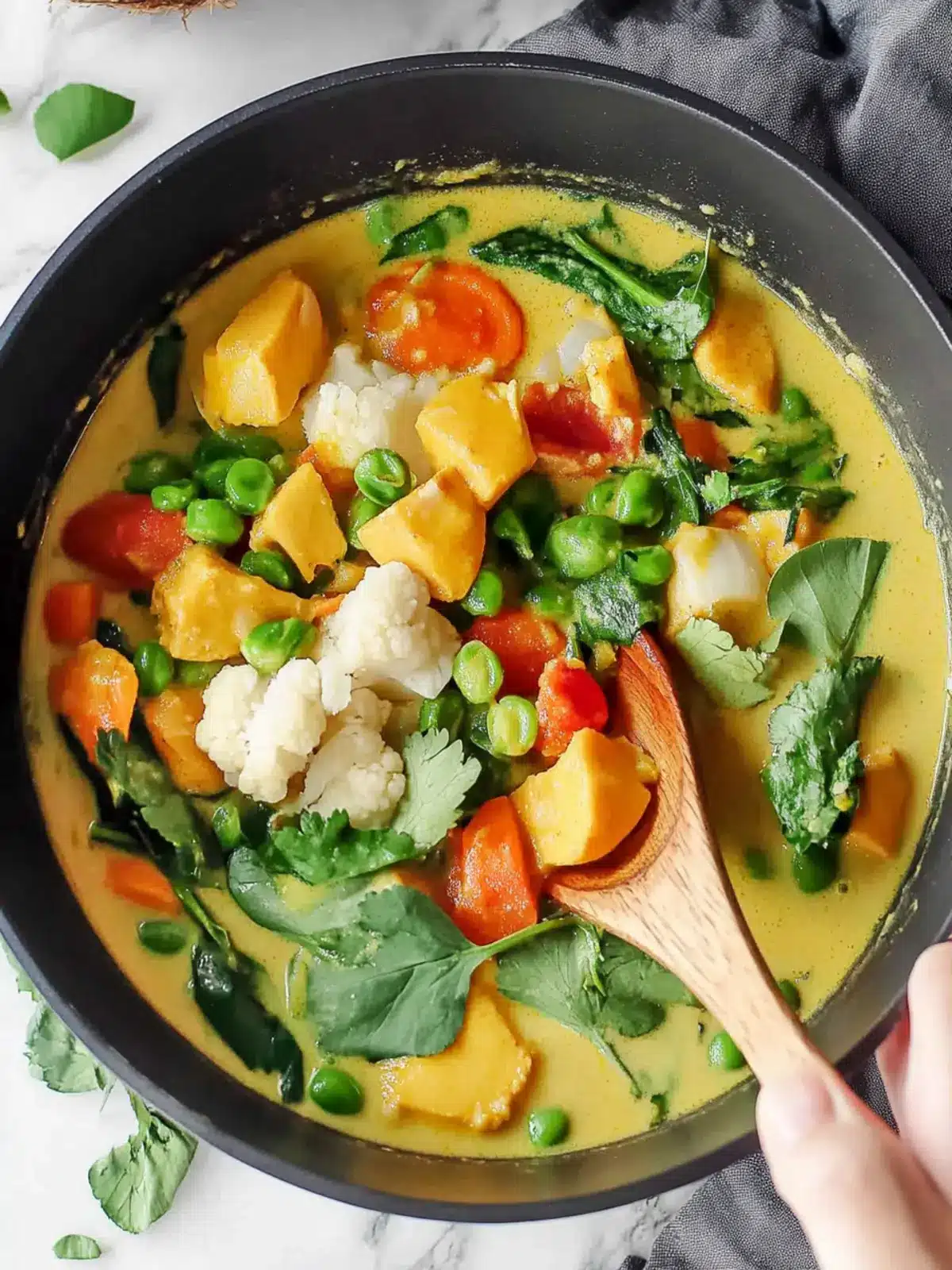 Creamy Easy Coconut Curry with Butternut Squash & Spinach 4 Easy Coconut Curry