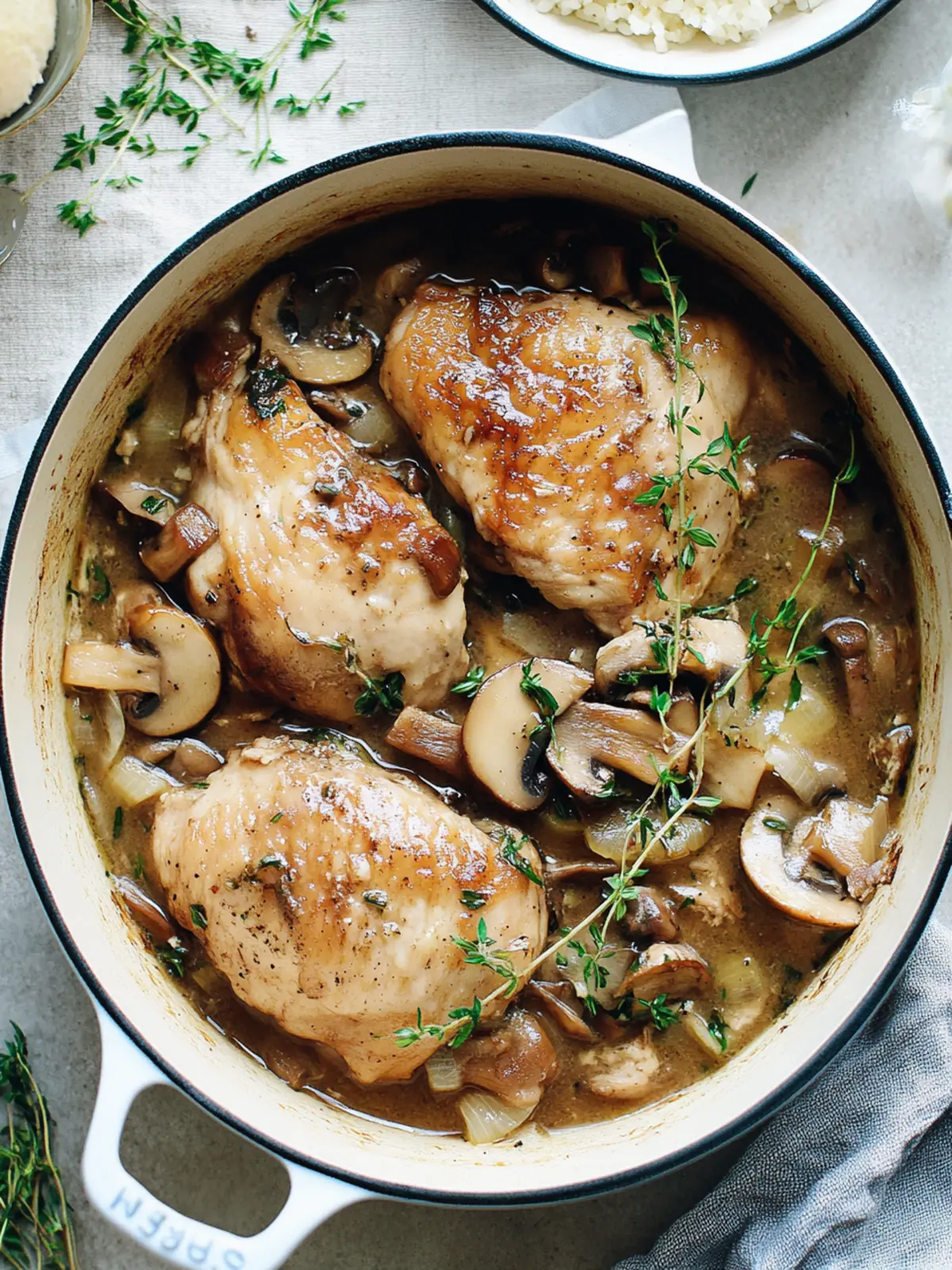 Savory Braised Chicken with Mushrooms and Shallots for Fall Delight 2 Braised Chicken with Mushrooms and Shallots