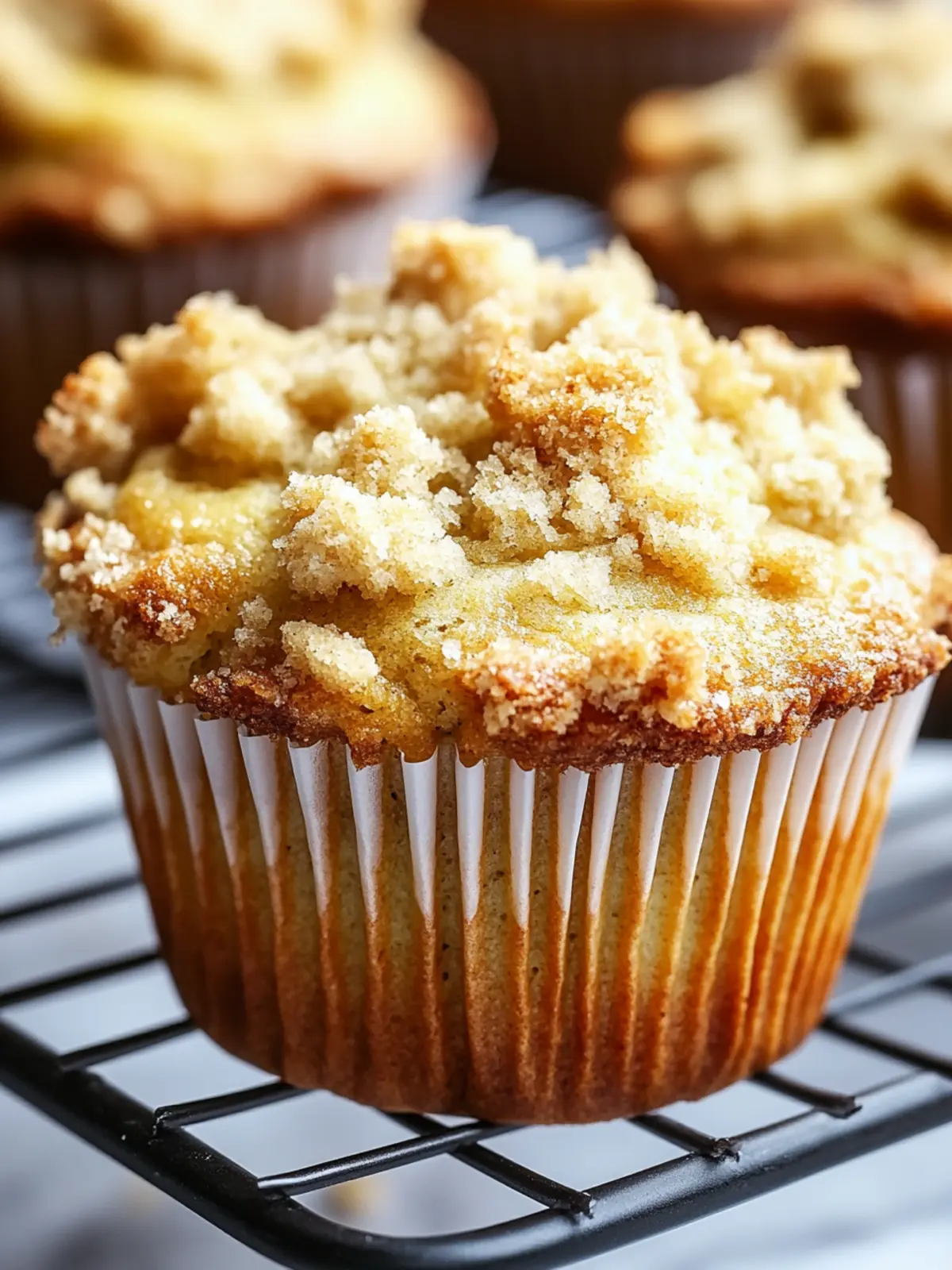 Moist Banana Muffins with Irresistible Crumb Topping 4 Banana Muffins With Crumb Topping