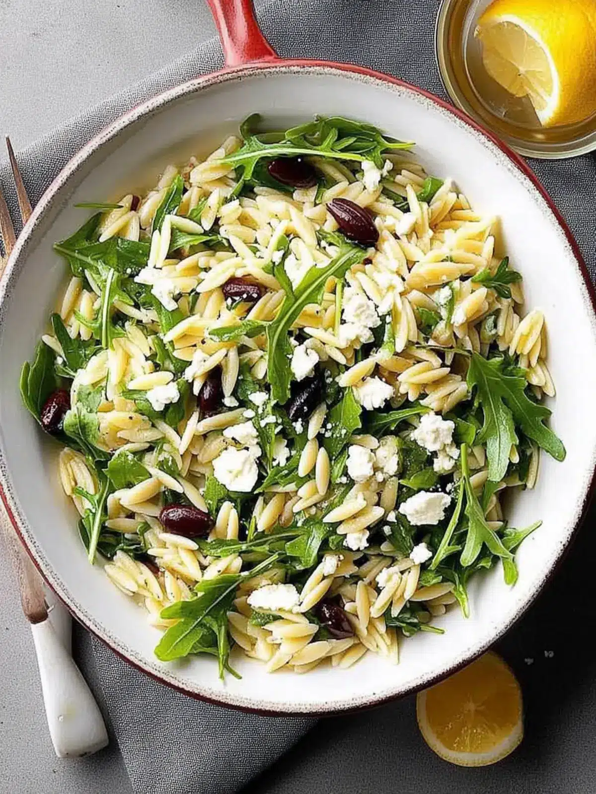 Orzo with Feta and Arugula: A Fresh Mediterranean Escape 5 Orzo with Feta and Arugula
