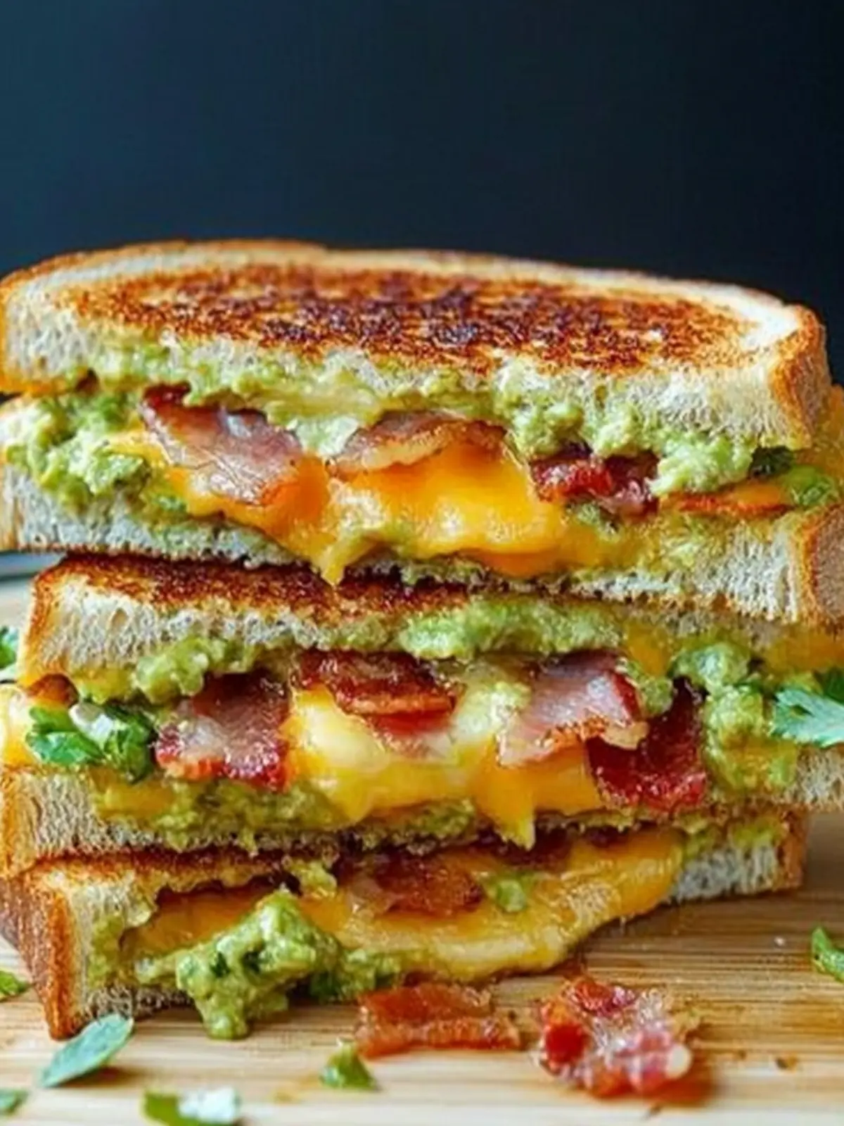 Bacon Guacamole Grilled Cheese Sandwich