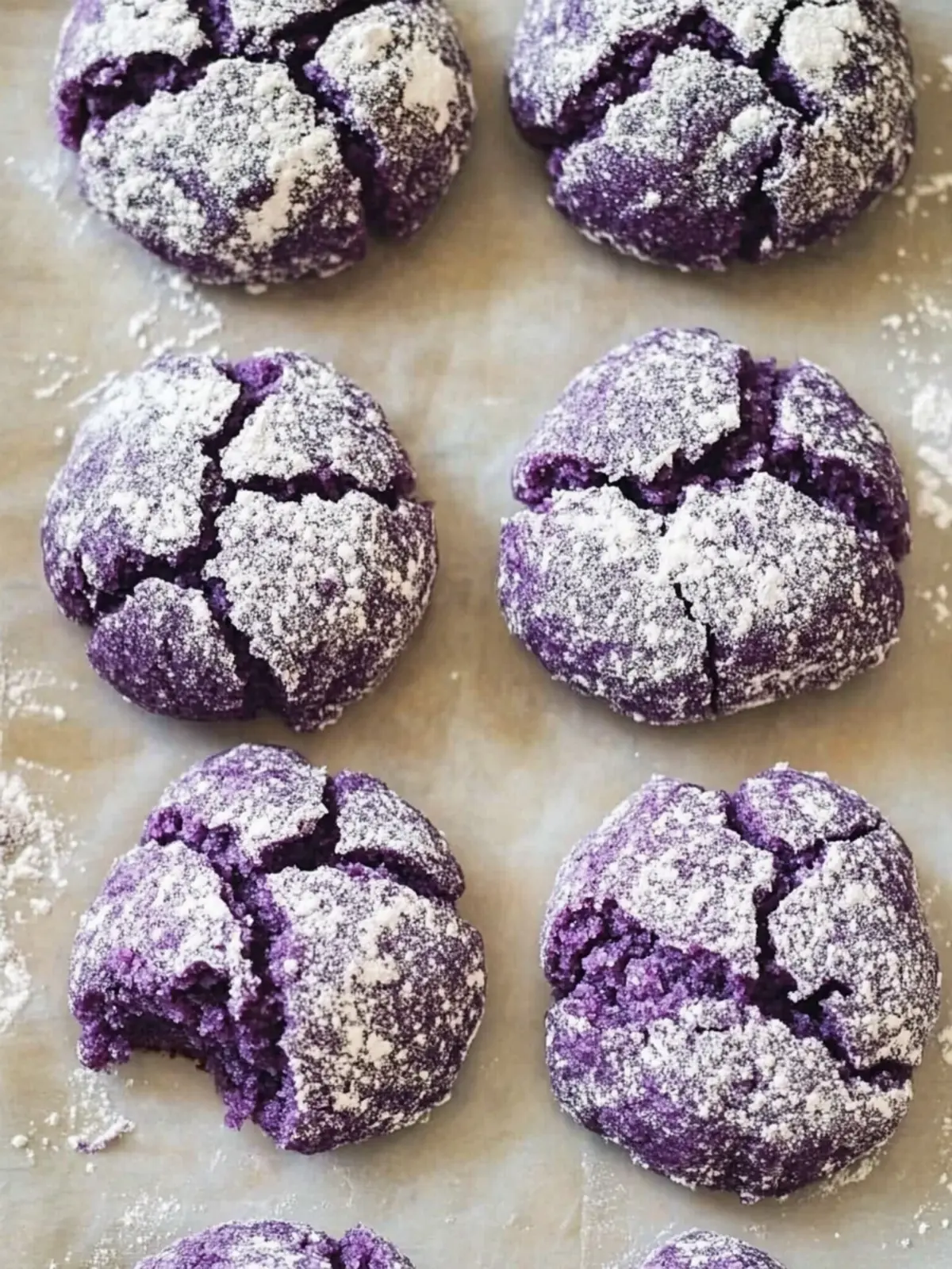 Ube Crinkle Cookies: Irresistibly Chewy Filipino Treats 2 Ube Crinkle Cookies (Filipino Purple Yam Cookies)