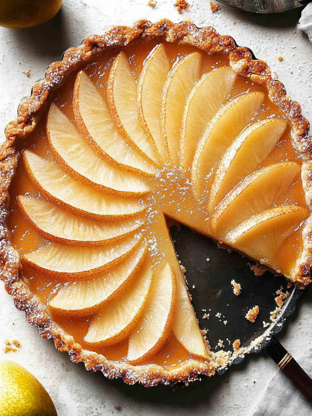 Irresistible Pear Tart with Creamy Filling for Autumn Delights 2 Pear Tart