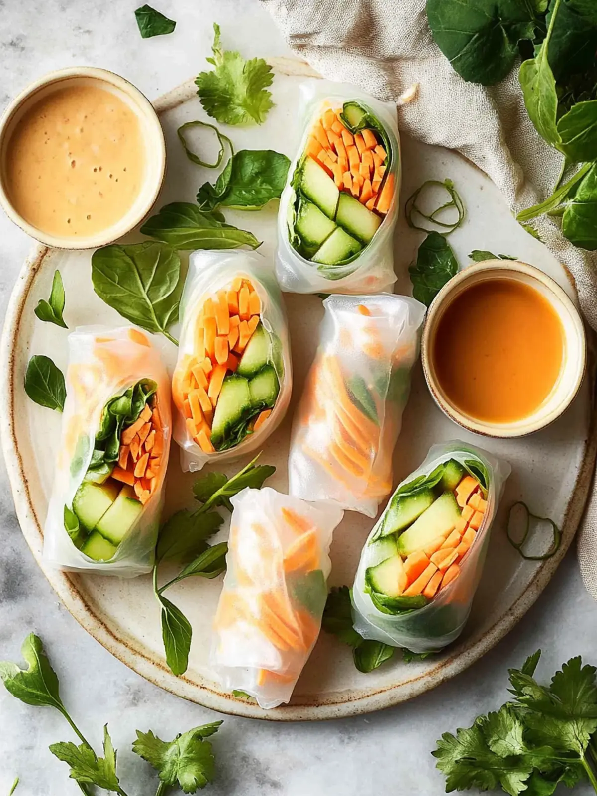 Fresh Spring Rolls with Creamy Peanut Sauce You’ll Love 2 Fresh Spring Rolls