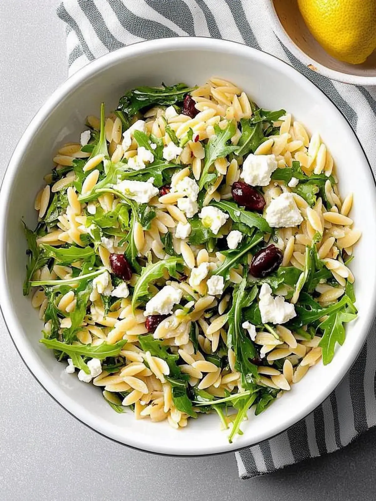 Orzo with Feta and Arugula: A Fresh Mediterranean Escape 4 Orzo with Feta and Arugula
