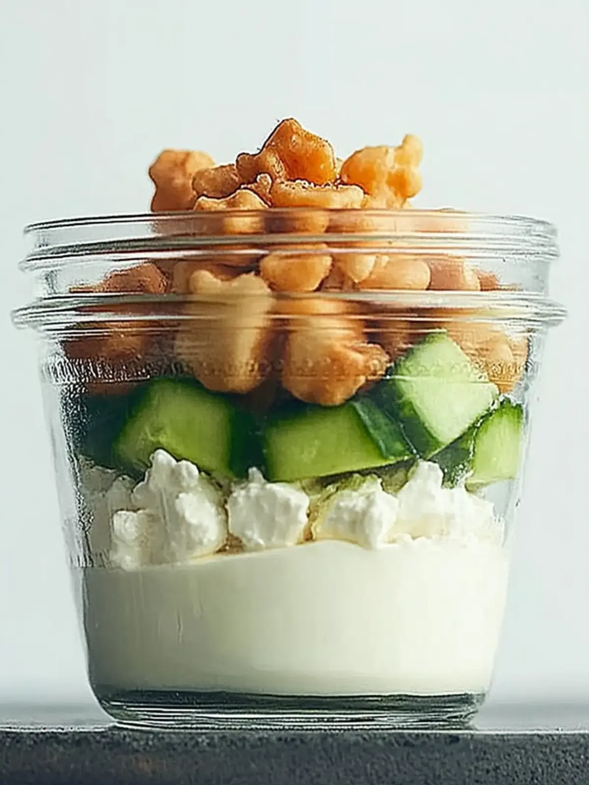 Easy Cottage Cheese Snack Jar for a Healthy Crunchy Treat 4 Cottage Cheese Snack Jar
