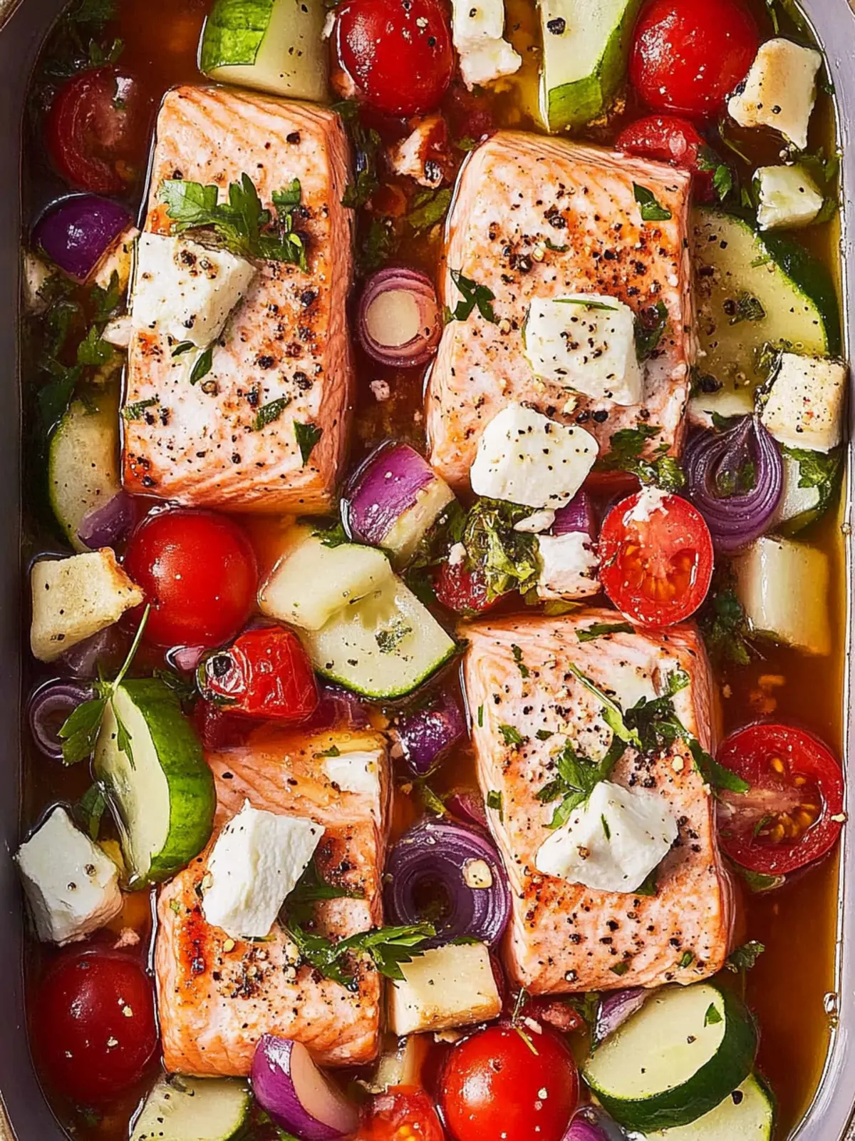Greek Salmon Delight: Quick, Healthy, and Flavor-Packed! 3 Greek Salmon