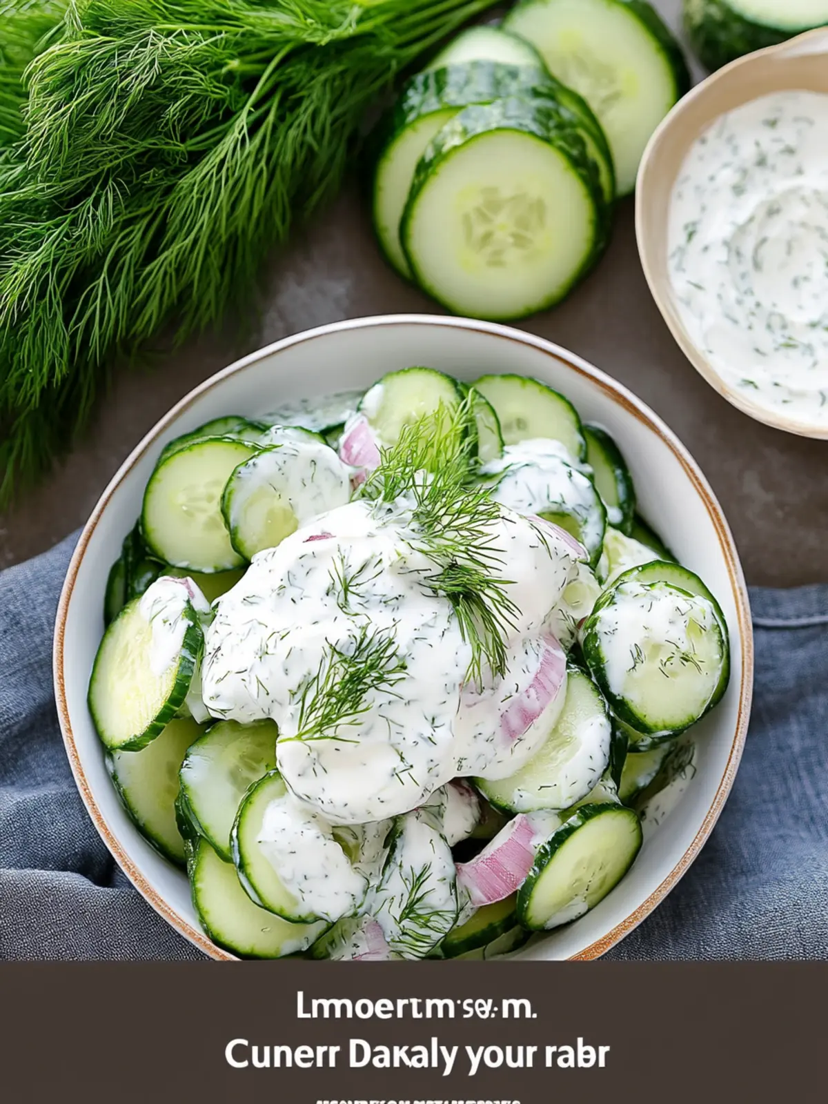 Creamy Dill Cucumber Salad with Sour Cream and Fresh Baby Dill Enjoy a Healthy Crunch! 4 Creamy Dill Cucumber Salad with Sour Cream and Fresh Baby Dill