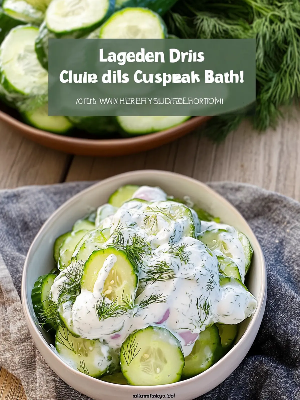 Creamy Dill Cucumber Salad with Sour Cream and Fresh Baby Dill Enjoy a Healthy Crunch! 5 Creamy Dill Cucumber Salad with Sour Cream and Fresh Baby Dill