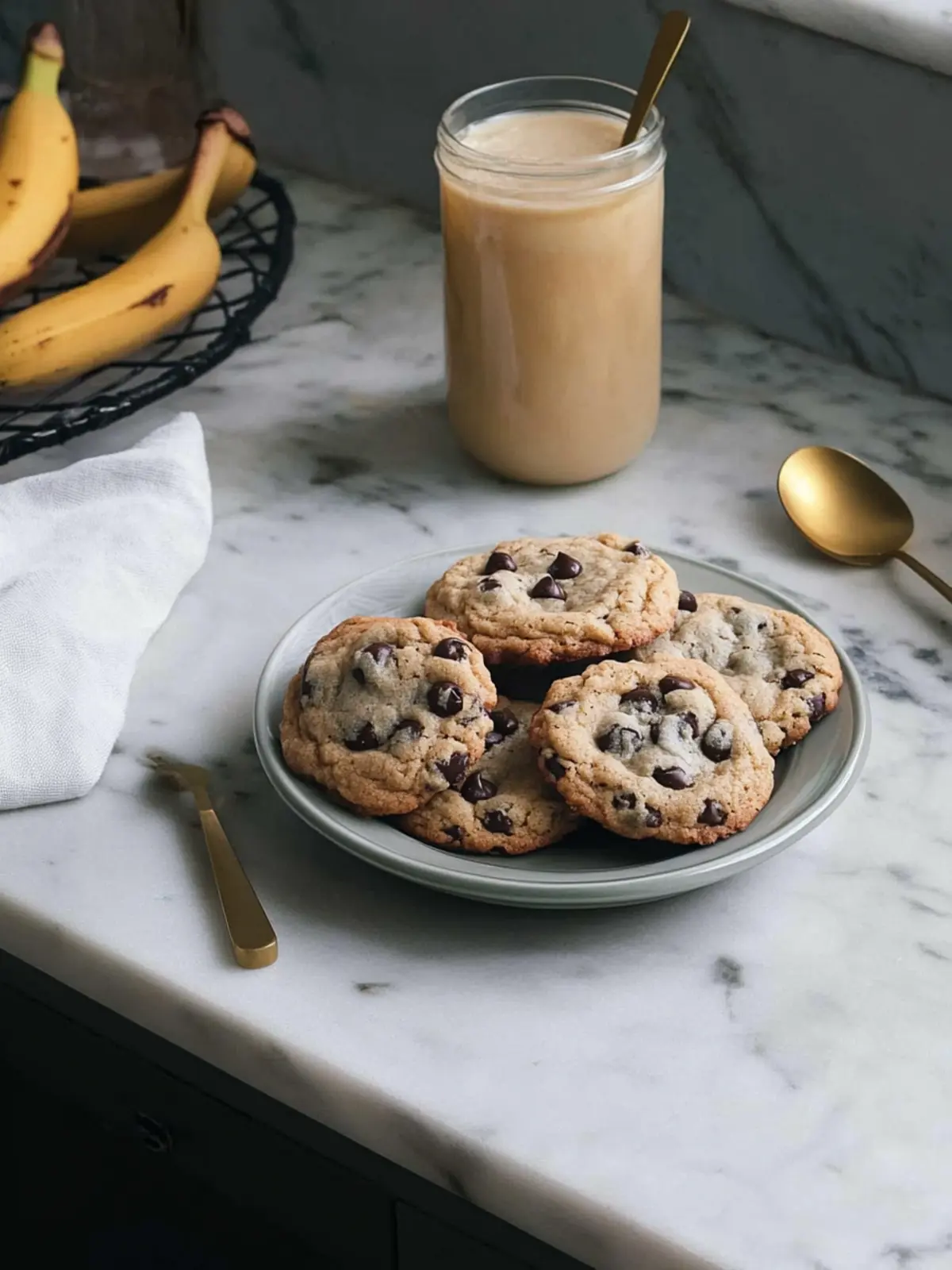 Warm Banana Chocolate Chip Cookies in Just 30 Minutes 3 Banana Chocolate Chip Cookies