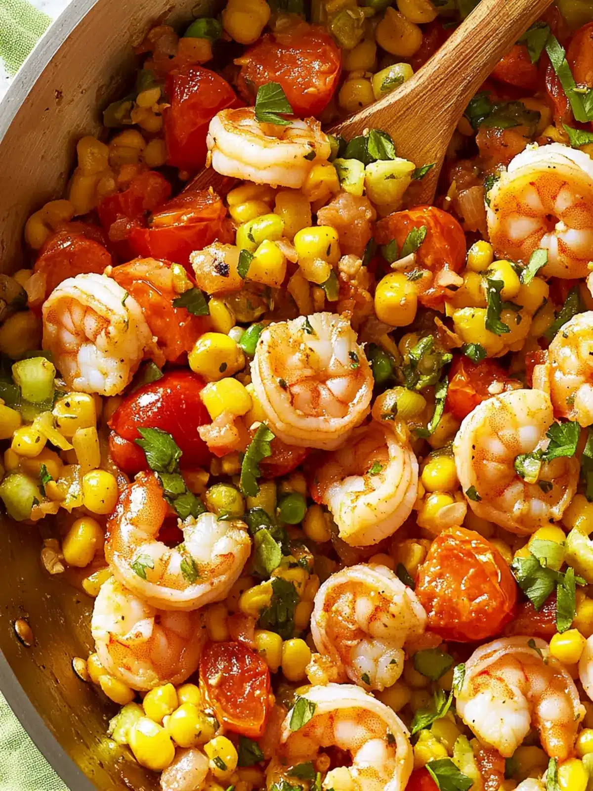 Shrimp & Tomato Succotash Skillet: Quick One-Pan Delight 3 Shrimp & Tomato Succotash Skillet
